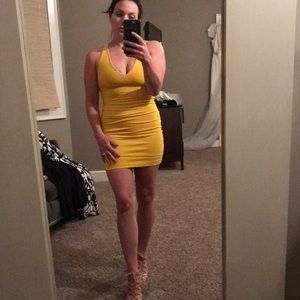 BeBe Yellow Dress